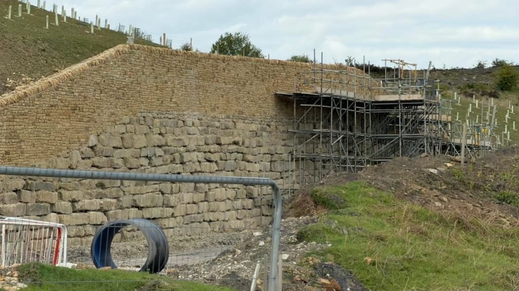 Retaining wall construction